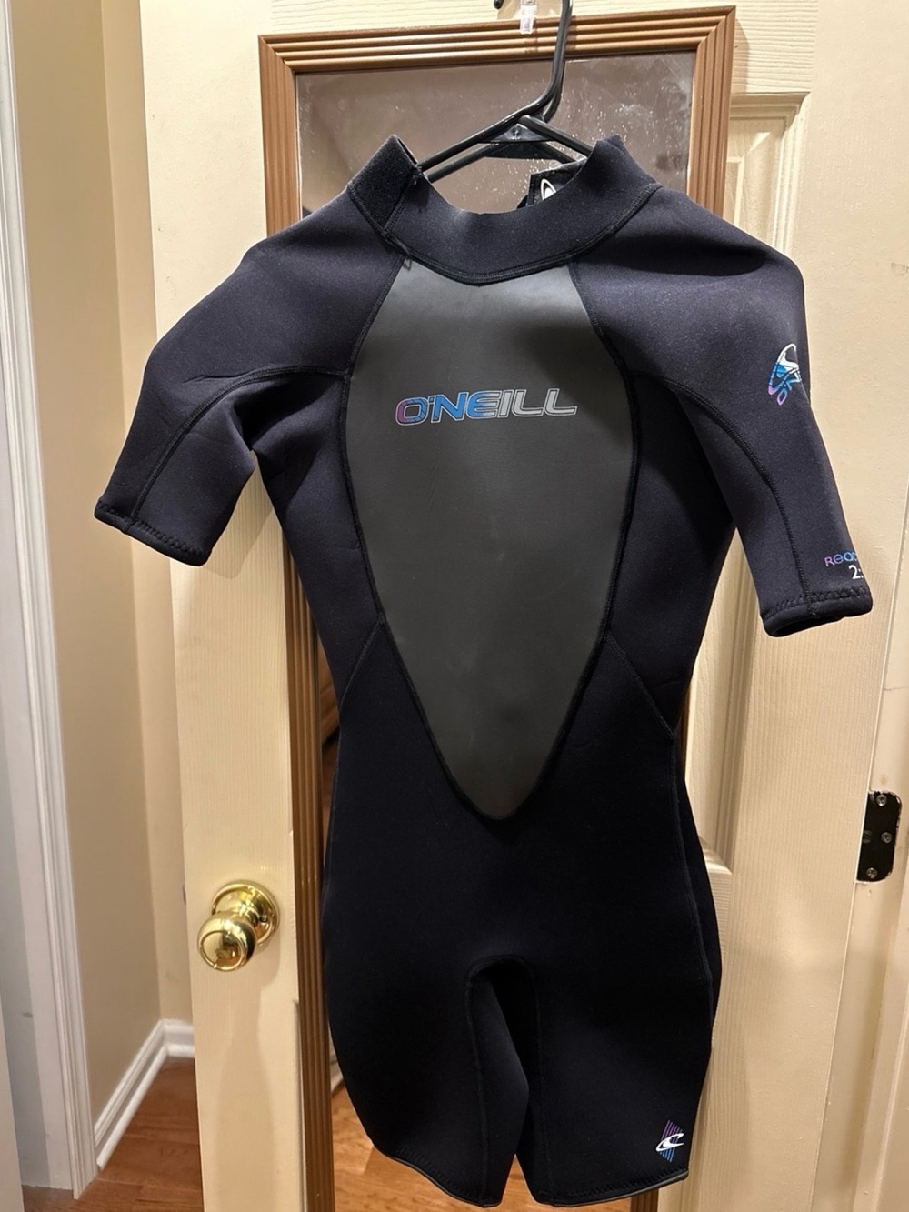 O'Neill Black Short-Sleeve Women's wetsuit with Logo